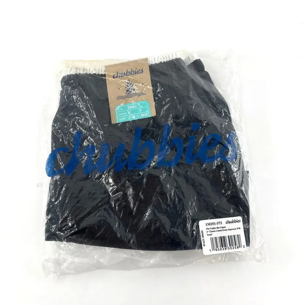 Chubbies Black The Under the Capes Lined Classic Swim Trunk Size S